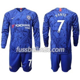 Fußballtrikots Chelsea Kante 7 Kinder Heim Trikotsatz 2019-2020 Langarm